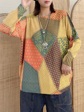 Retro Loose Geometric Printed Sweater
